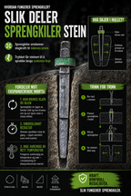 Sprengkile 16mm – For splitting av mellomstore steiner og fjell