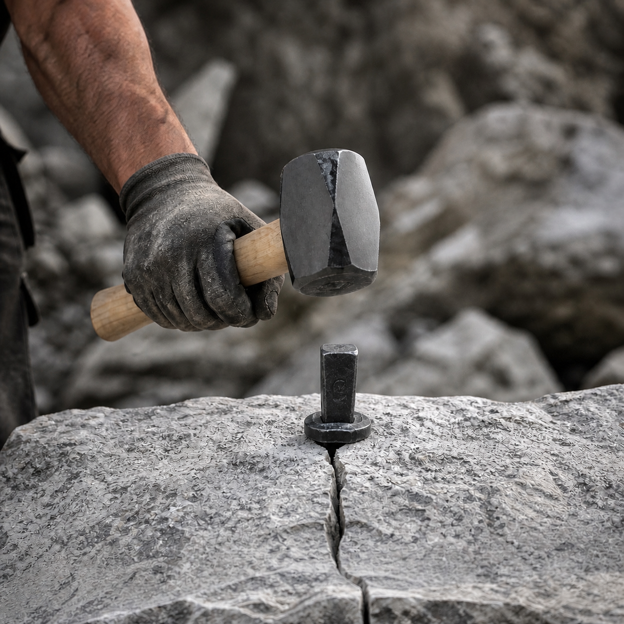 Meiselhammer 1250g – Perfekt for sprengkiler
